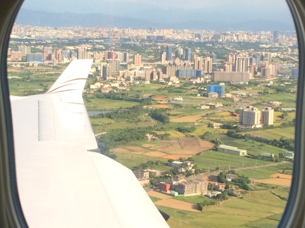 Approaching airport near Taipei